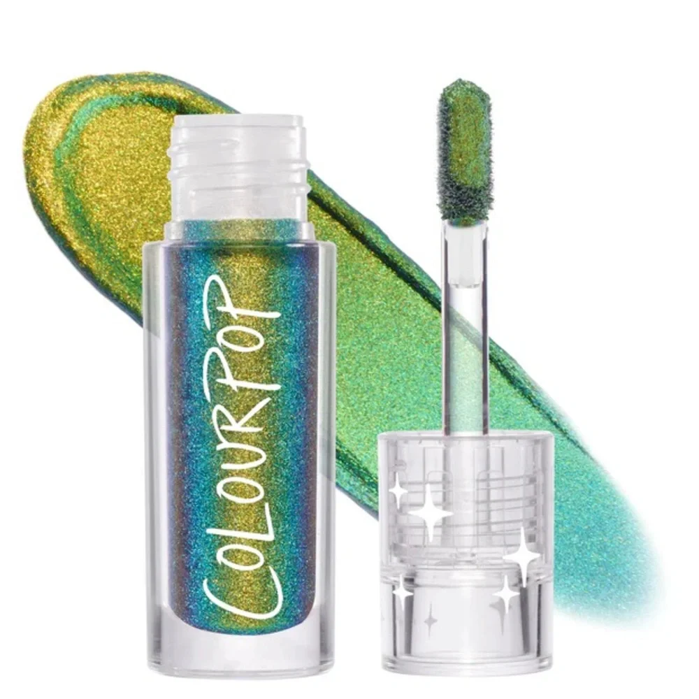 Colourpop Chrome Metallic Green Sparkle Liquid Eyeshadow Beetle NEW IN BOX